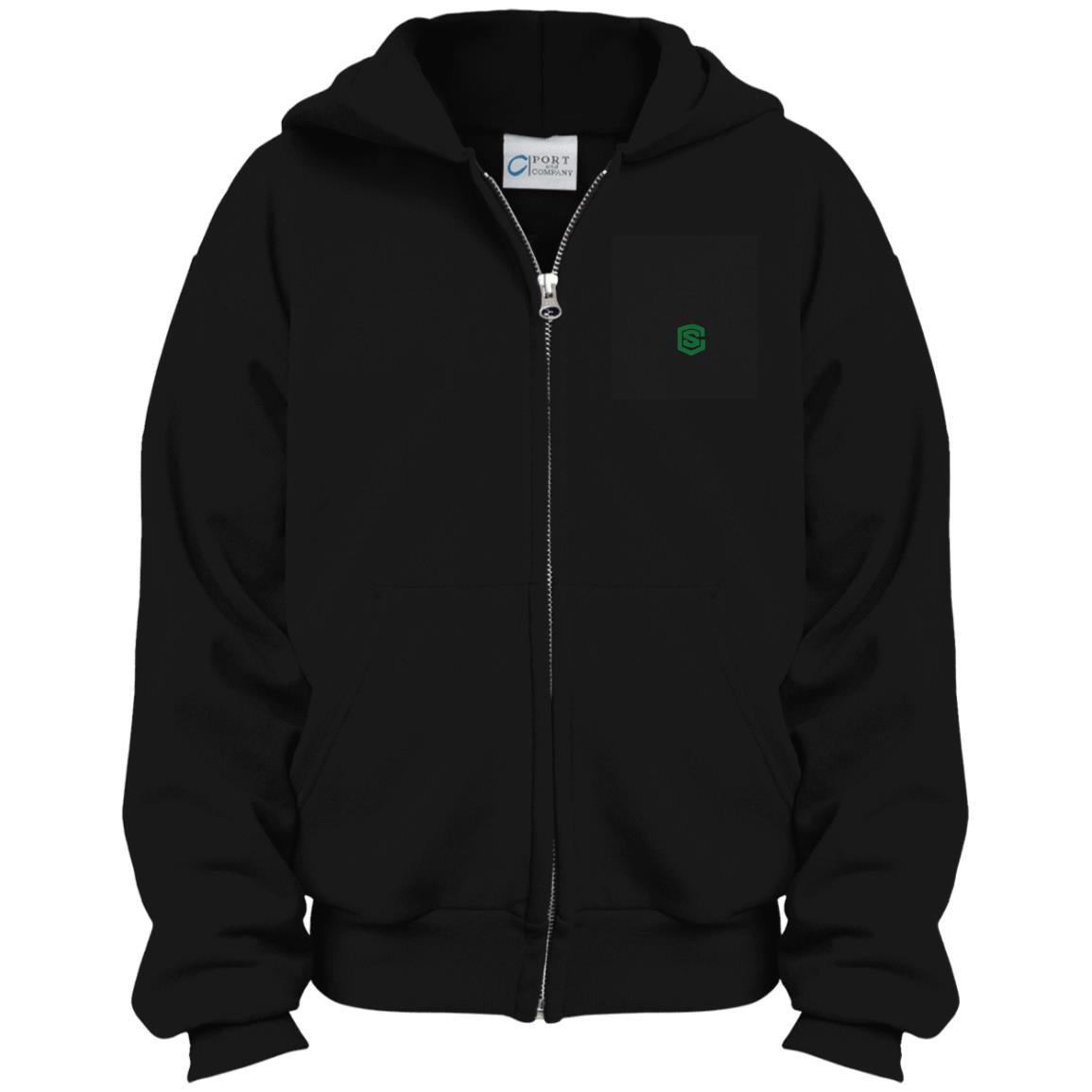 Illustrator Green Logo PC90YZH Youth Full Zip Hoodie