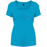 Illustrator Pink Logo DM106L Women's Perfect Scoop Neck Tee