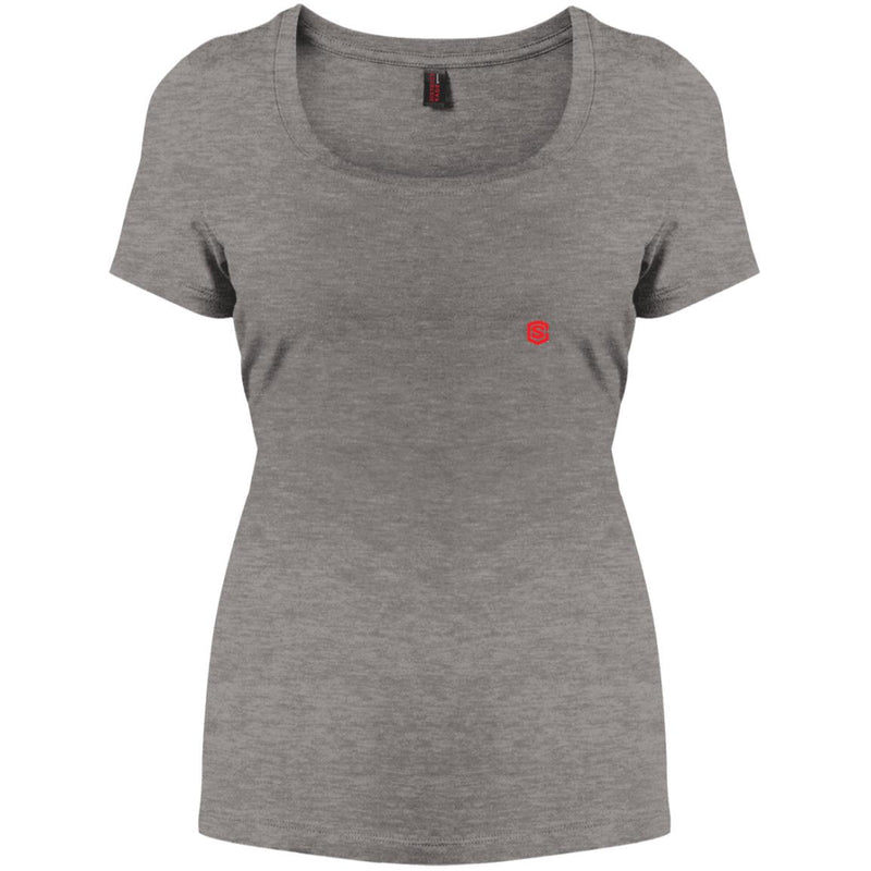 Illustrator Red Logo DM106L Women's Perfect Scoop Neck Tee