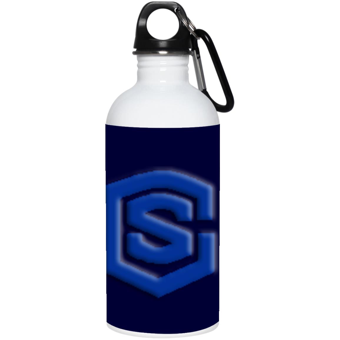 blue (2) 23663 20 oz. Stainless Steel Water Bottle