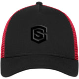 black (2) NE205 Snapback Trucker Cap