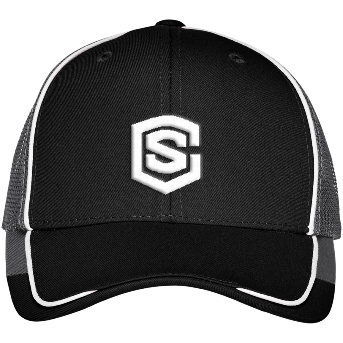 white (2) C904 Colorblock Mesh Back Cap