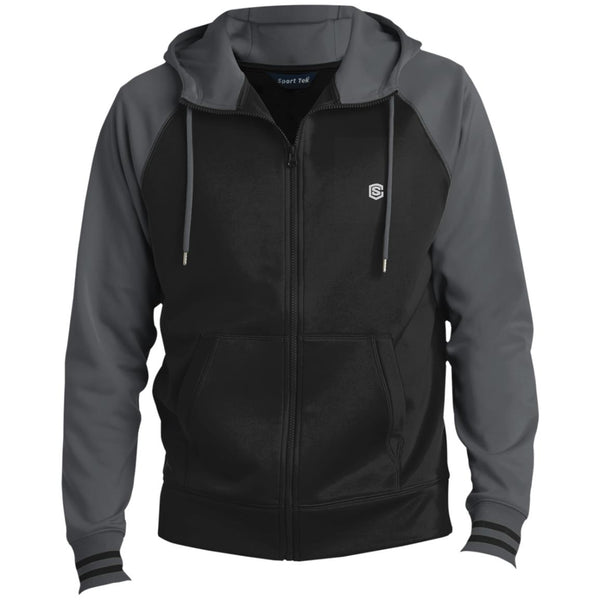 Illustrator Silver Logo ST236 Men's Sport-Wick® Full-Zip Hooded Jacket