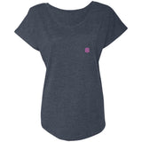 Illustrator Pink Logo NL6760 Ladies' Triblend Dolman Sleeve