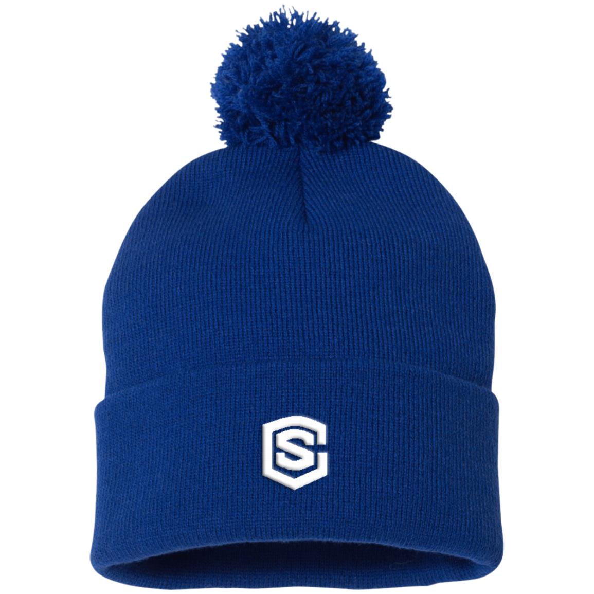 white (2) SP15 Pom Pom Knit Cap