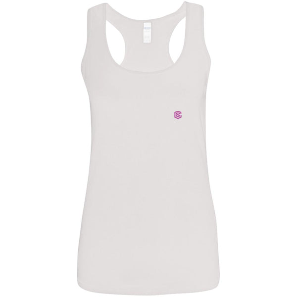 Illustrator Pink Logo G645RL Ladies' Softstyle Racerback Tank