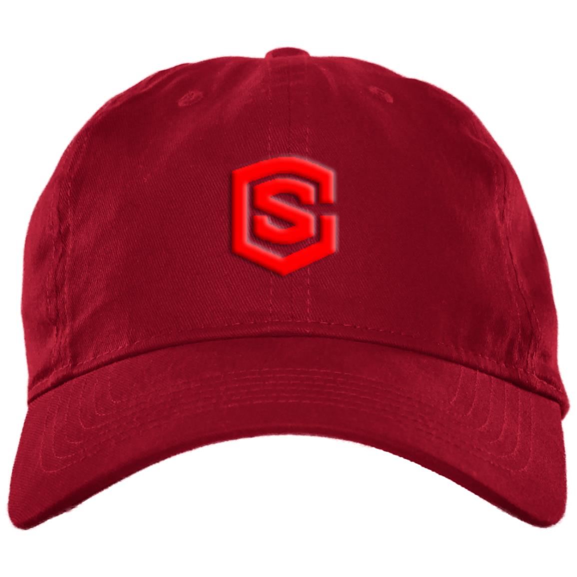 red (2) BX001 Brushed Twill Unstructured Dad Cap