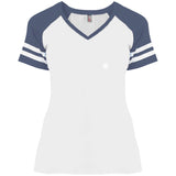 Illustrator White Logo DM476 Ladies' Game V-Neck T-Shirt