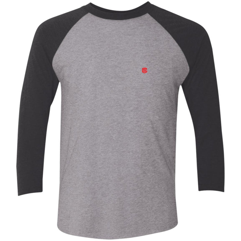 Illustrator Red Logo NL6051 Tri-Blend 3/4 Sleeve Raglan T-Shirt