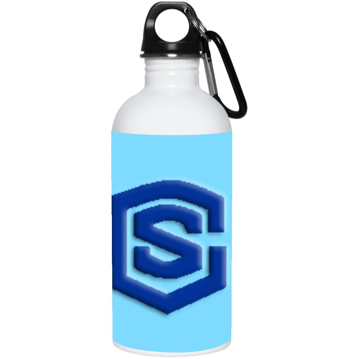 blue (2) 23663 20 oz. Stainless Steel Water Bottle
