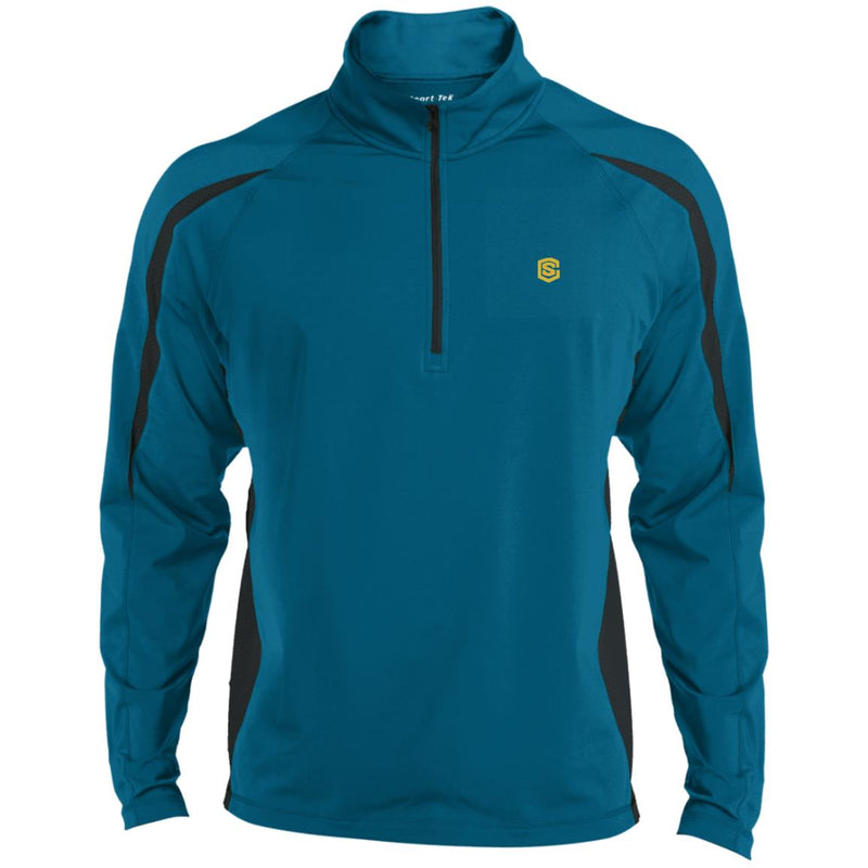 Illustrator Gold Logo ST851 Men's Sport Wicking Colorblock 1/2 Zip