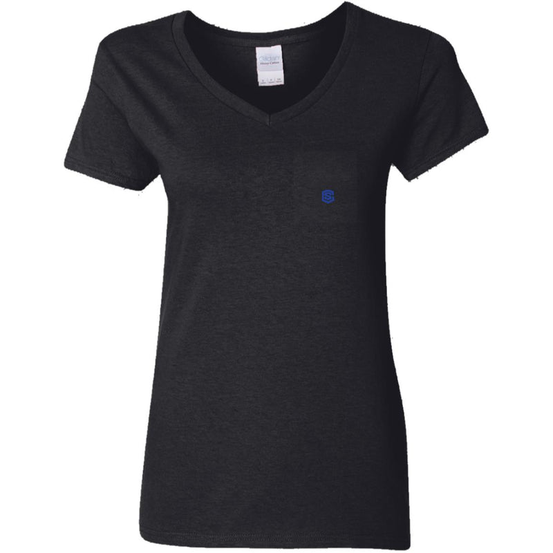 Illustrator Blue Logo G500VL Ladies' 5.3 oz. V-Neck T-Shirt