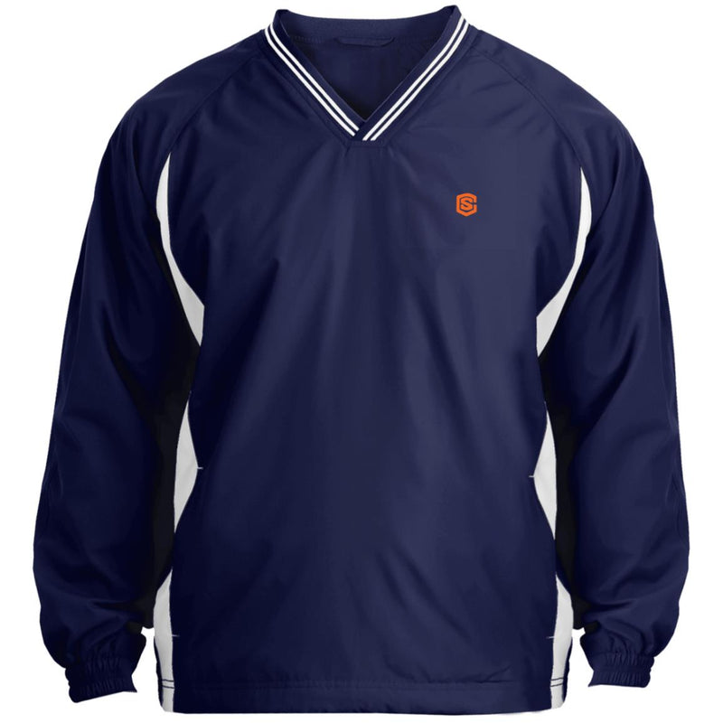 Illustrator Orange Logo JST62 Tipped V-Neck Windshirt