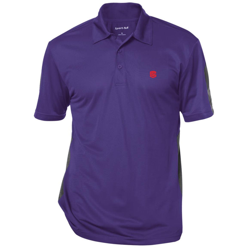 Illustrator Red Logo ST695 Performance Textured Three-Button Polo