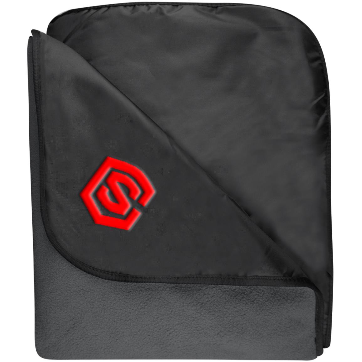red (2) TB850 Fleece & Poly Travel Blanket