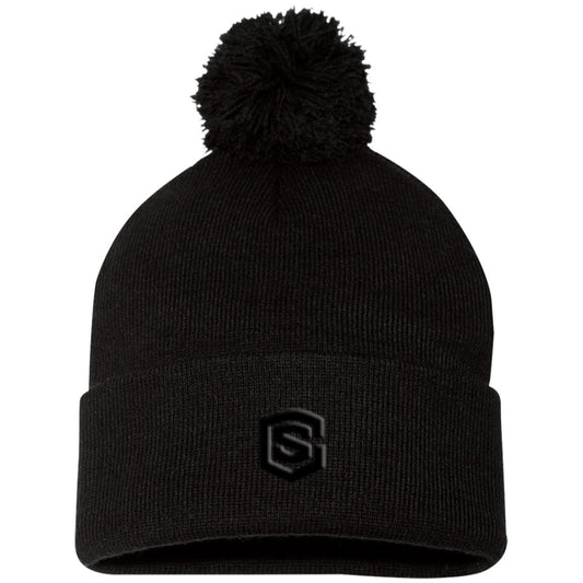 black (2) SP15 Pom Pom Knit Cap