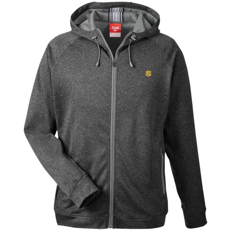 Illustrator Gold Logo TT38 Men's Heathered Performance Hooded Jacket