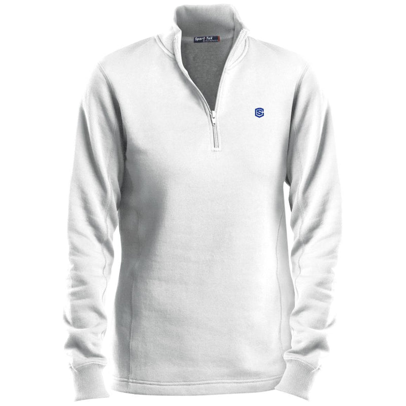 Illustrator Blue Logo LST253 Ladies' 1/4 Zip Sweatshirt