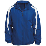 Illustrator Blue Logo JST81 Fleece Lined Colorblocked Hooded Jacket