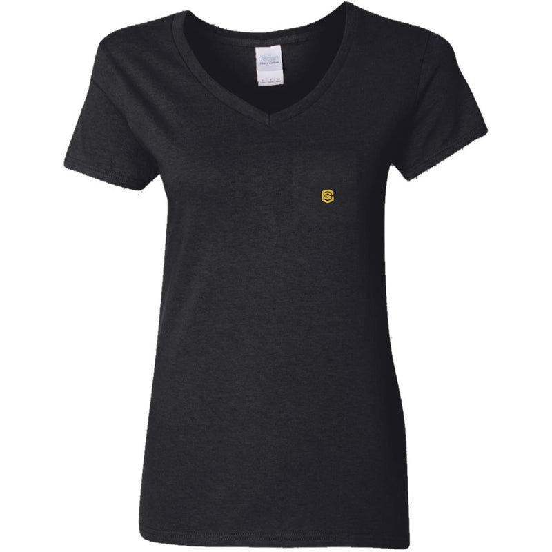 Illustrator Gold Logo G500VL Ladies' 5.3 oz. V-Neck T-Shirt