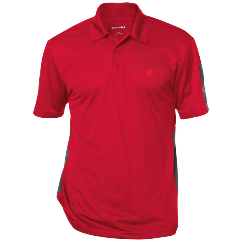 Illustrator Red Logo ST695 Performance Textured Three-Button Polo