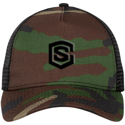 black (2) NE205 Snapback Trucker Cap