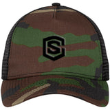 black (2) NE205 Snapback Trucker Cap
