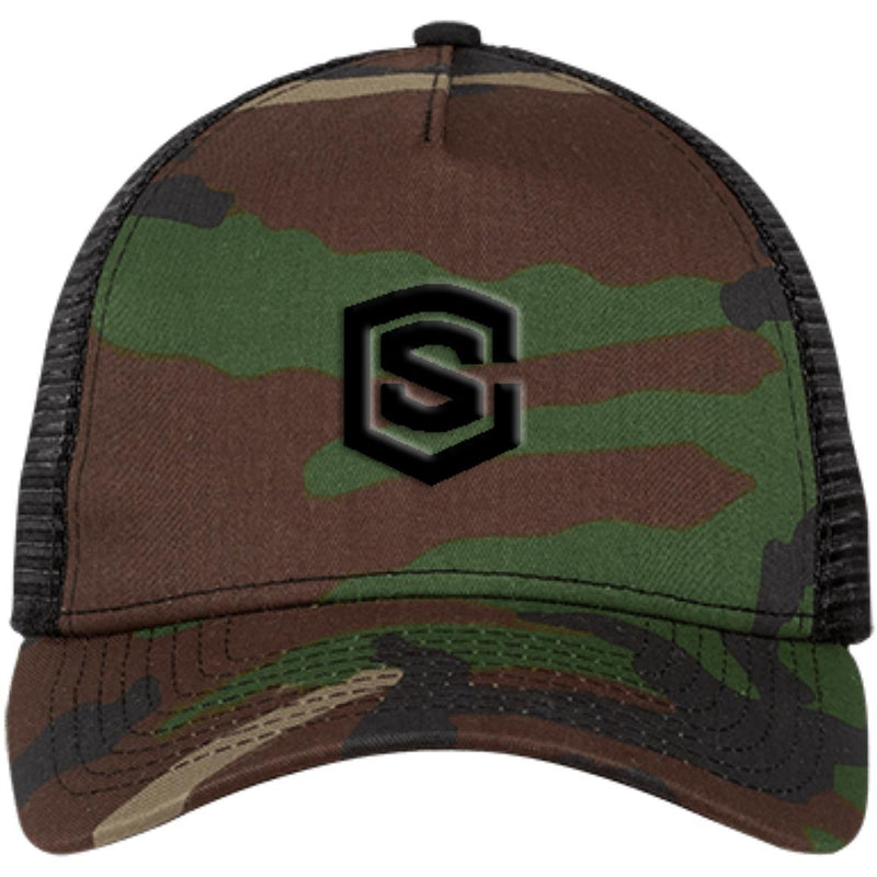 black (2) NE205 Snapback Trucker Cap
