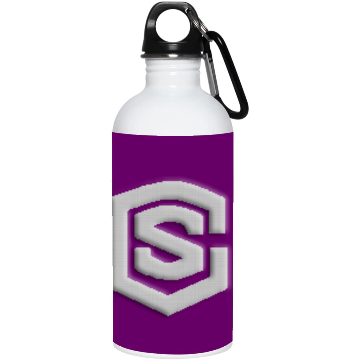 silver (2) 23663 20 oz. Stainless Steel Water Bottle