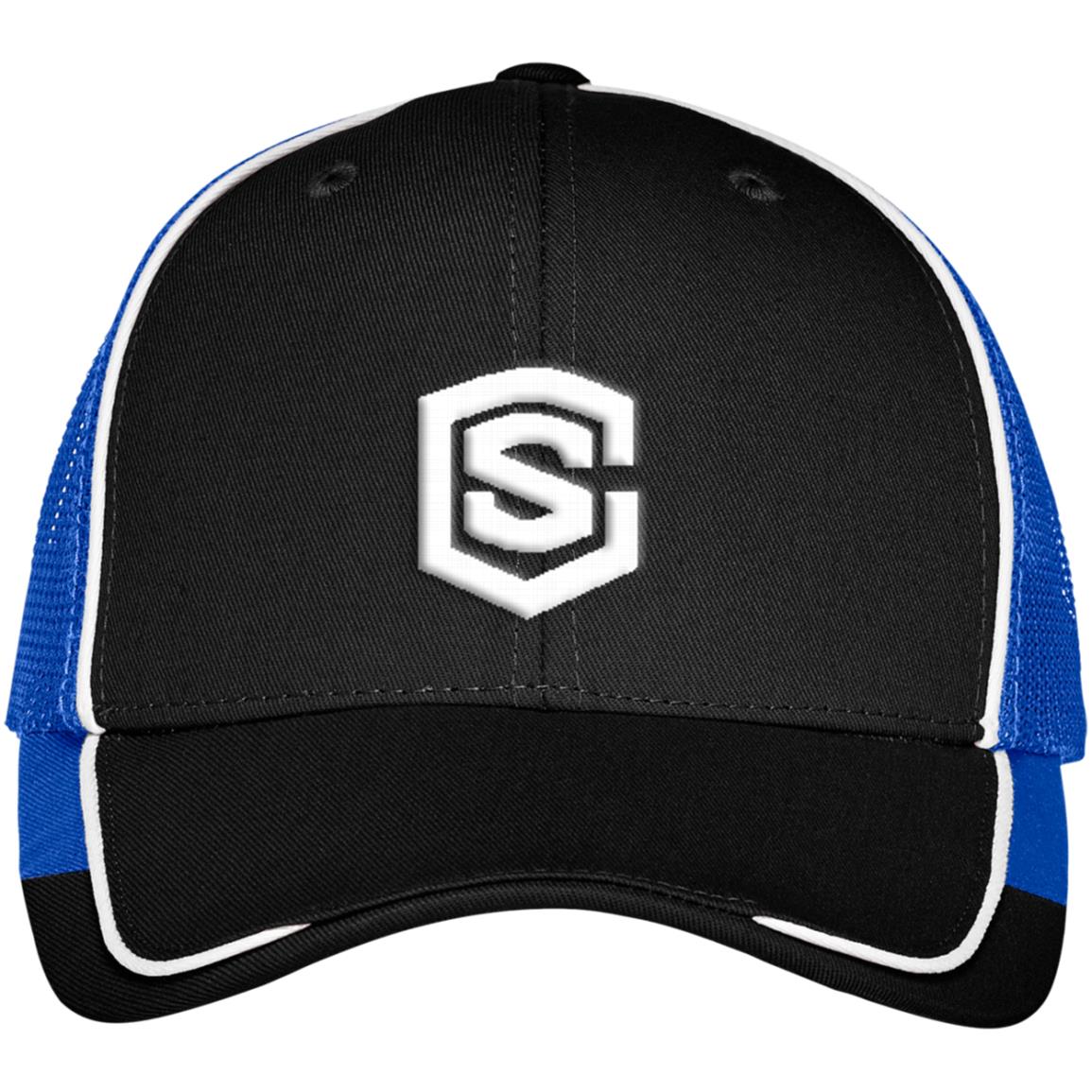 white (2) C904 Colorblock Mesh Back Cap