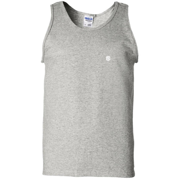 Illustrator White Logo G220 100% Cotton Tank Top