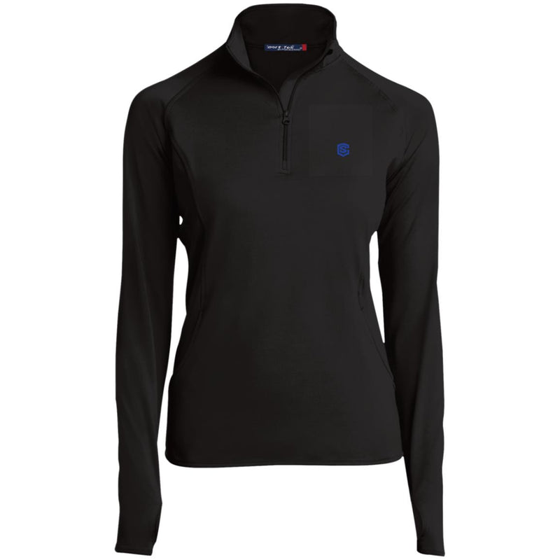 Illustrator Blue Logo LST850 Women's 1/2 Zip Performance Pullover