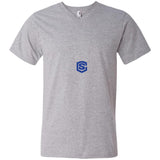 Illustrator Blue Logo 982 Men's Printed V-Neck T-Shirt