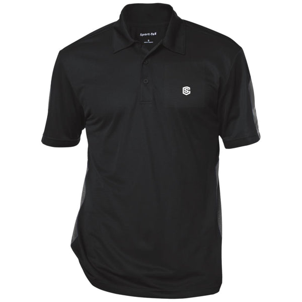 Illustrator White Logo ST695 Performance Textured Three-Button Polo