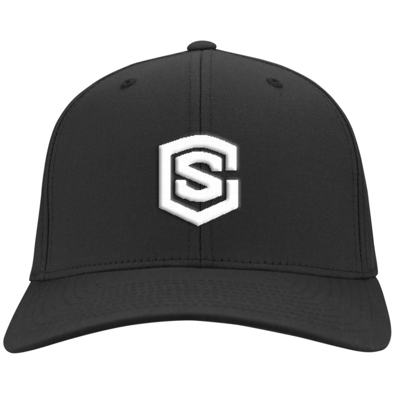white (2) C813 Flex Fit Twill Baseball Cap