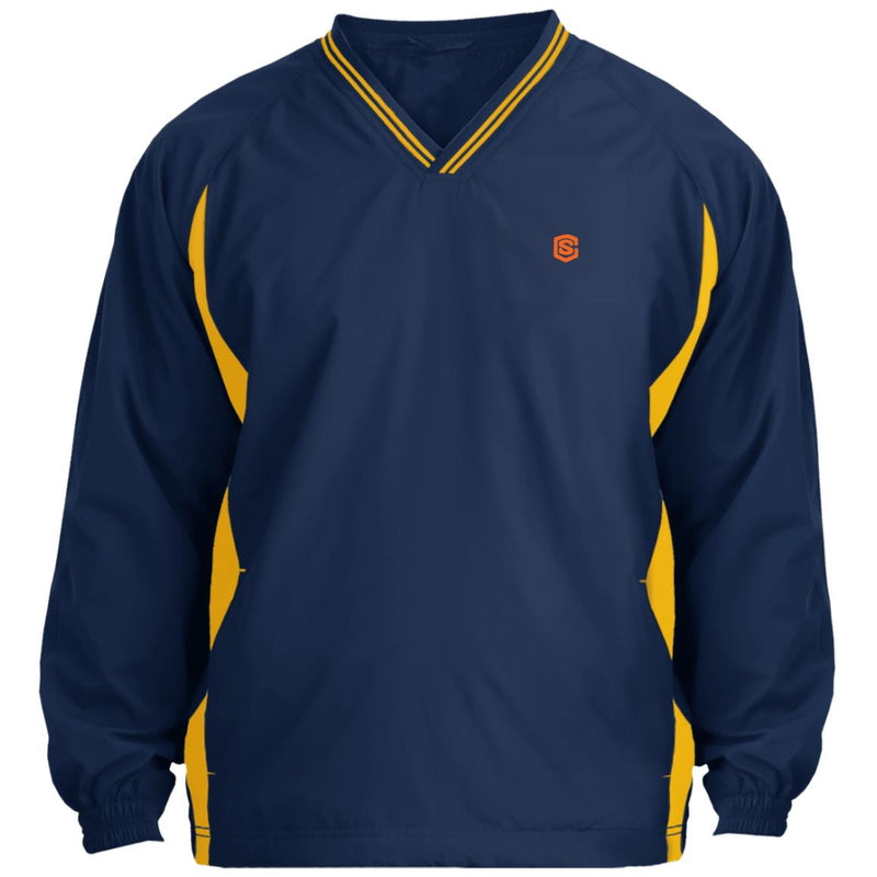 Illustrator Orange Logo JST62 Tipped V-Neck Windshirt