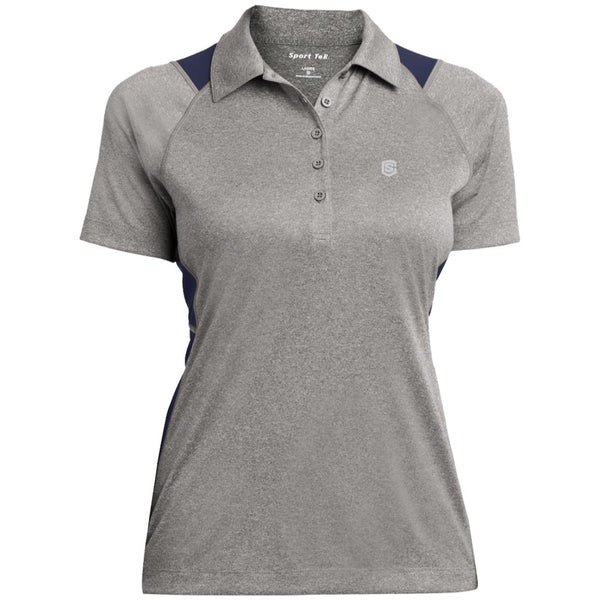 Illustrator Silver Logo LST665 Ladies' Heather Moisture Wicking Polo