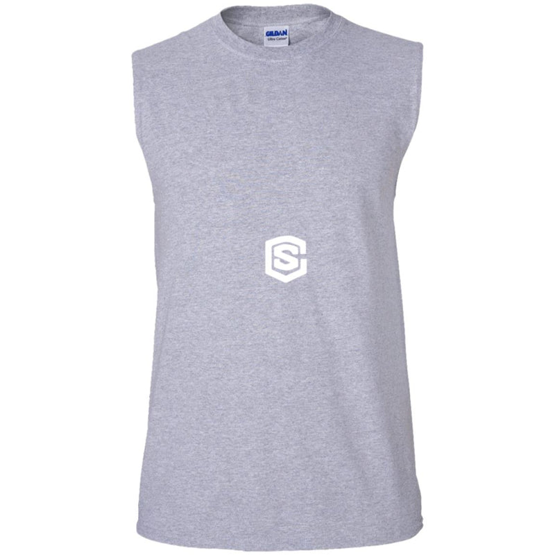 Illustrator White Logo G270 Men's Ultra Cotton Sleeveless T-Shirt