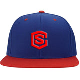 red (2) STC19 Flat Bill High-Profile Snapback Hat