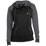 Illustrator Gold Logo LST236 Ladies' Moisture Wick Full-Zip Hooded Jacket