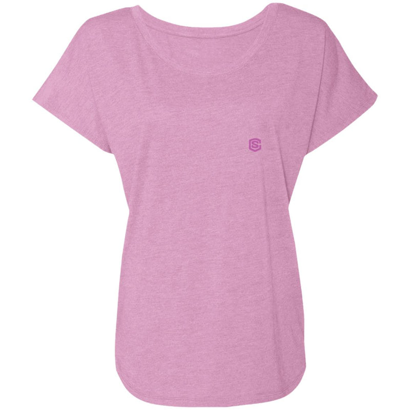 Illustrator Pink Logo NL6760 Ladies' Triblend Dolman Sleeve