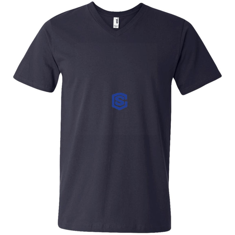 Illustrator Blue Logo 982 Men's Printed V-Neck T-Shirt