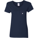 Illustrator White Logo G500VL Ladies' 5.3 oz. V-Neck T-Shirt