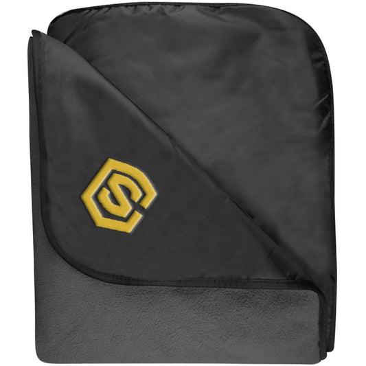 gold (2) TB850 Fleece & Poly Travel Blanket