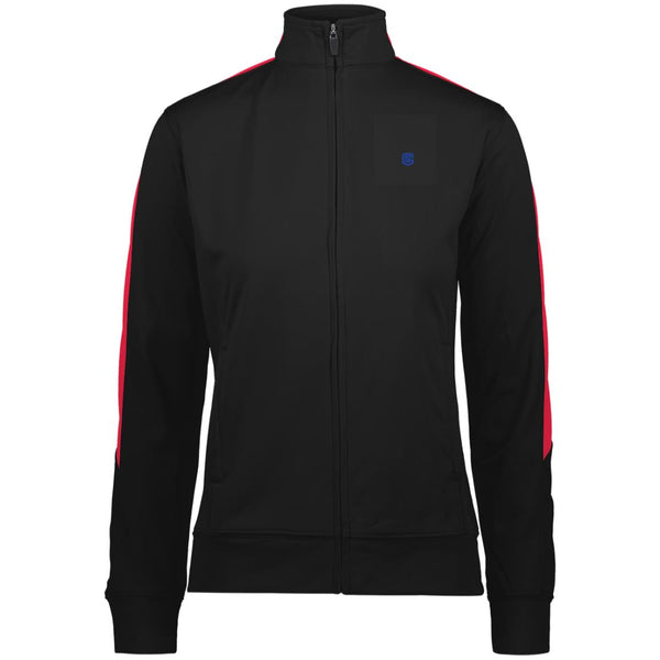 Illustrator Blue Logo 4397 Ladies' Performance Colorblock Full Zip