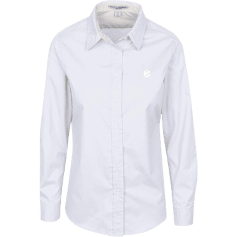 Illustrator White Logo L608 Ladies' LS Blouse