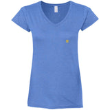 Illustrator Gold Logo G64VL Ladies' Fitted Softstyle 4.5 oz V-Neck T-Shirt