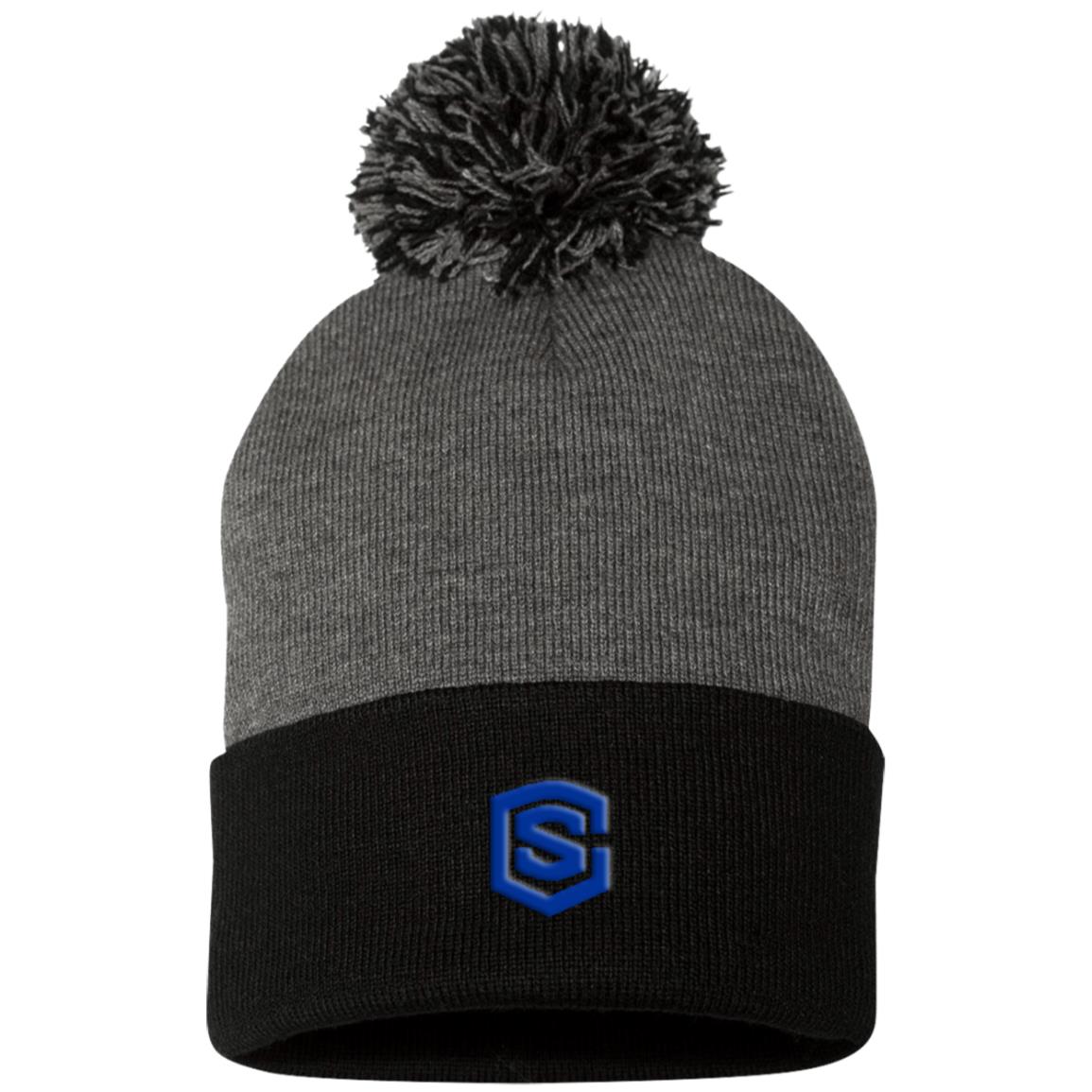 blue (2) SP15 Pom Pom Knit Cap