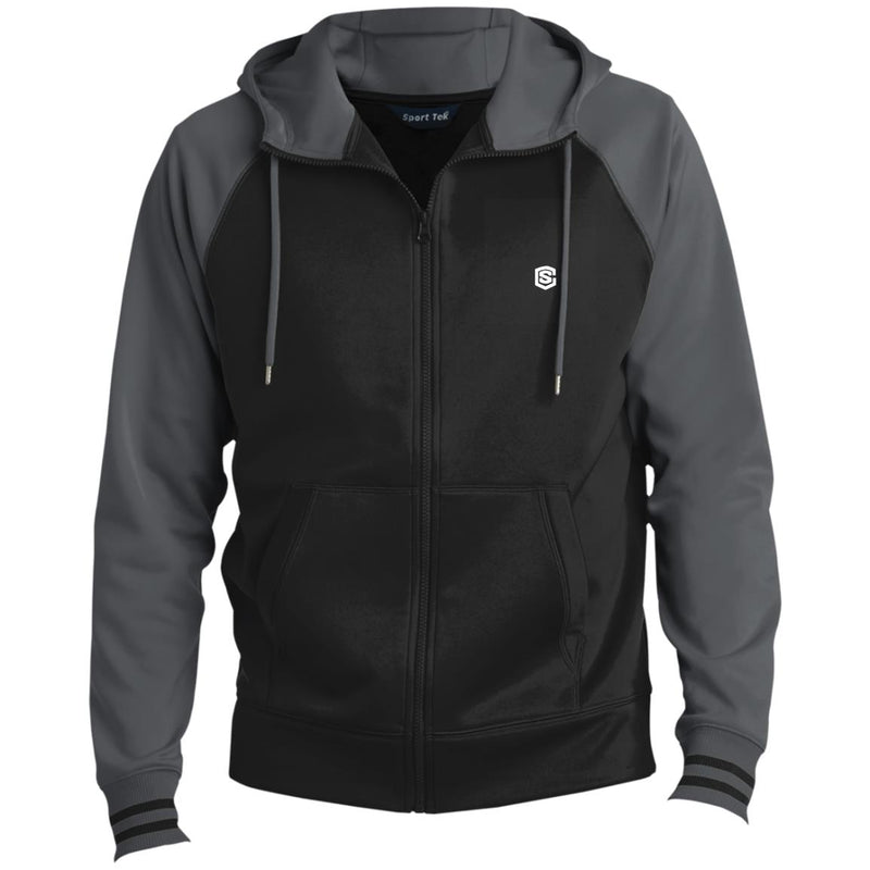 Illustrator White Logo ST236 Men's Sport-Wick® Full-Zip Hooded Jacket