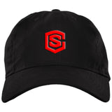 red (2) BX001 Brushed Twill Unstructured Dad Cap